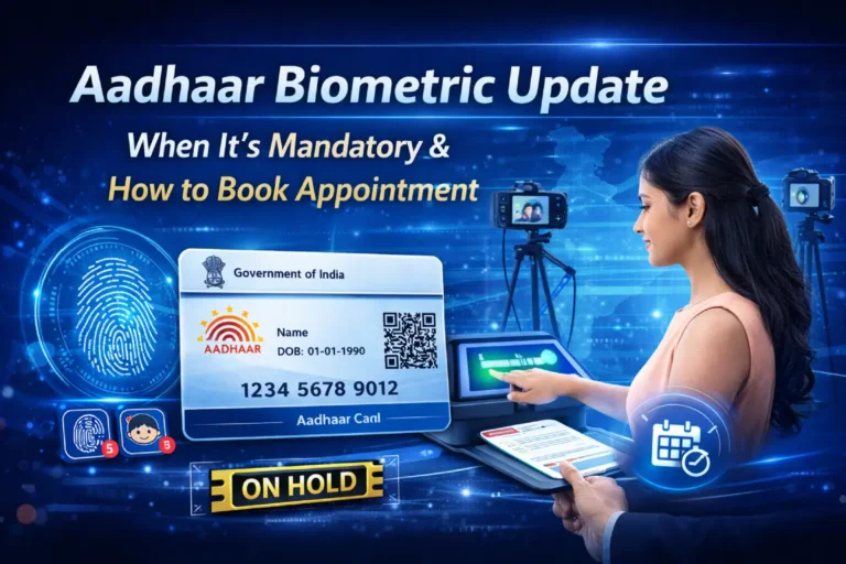 Aadhaar Biometric Update When It’s Mandatory & How to Book Appointment
