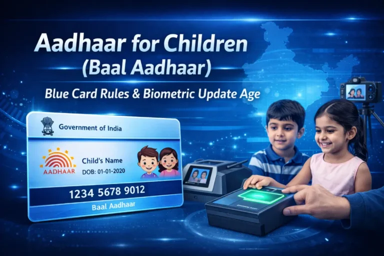 Aadhaar for Children (Baal Aadhaar) Blue Card Rules & Biometric Update Age