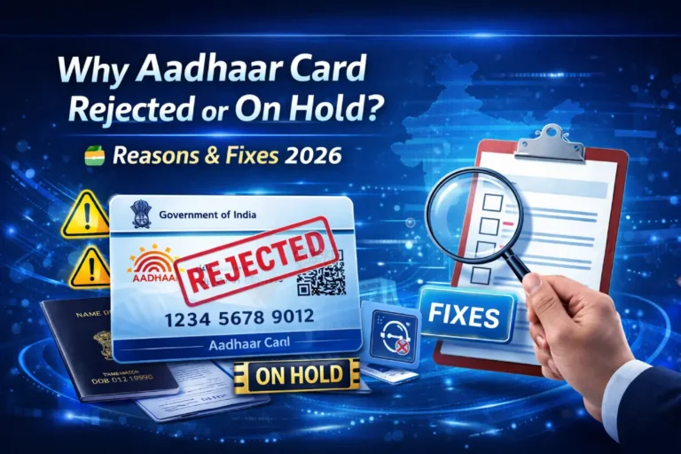 Why Aadhaar Card Rejected or On Hold_ Reasons & Fixes 2026